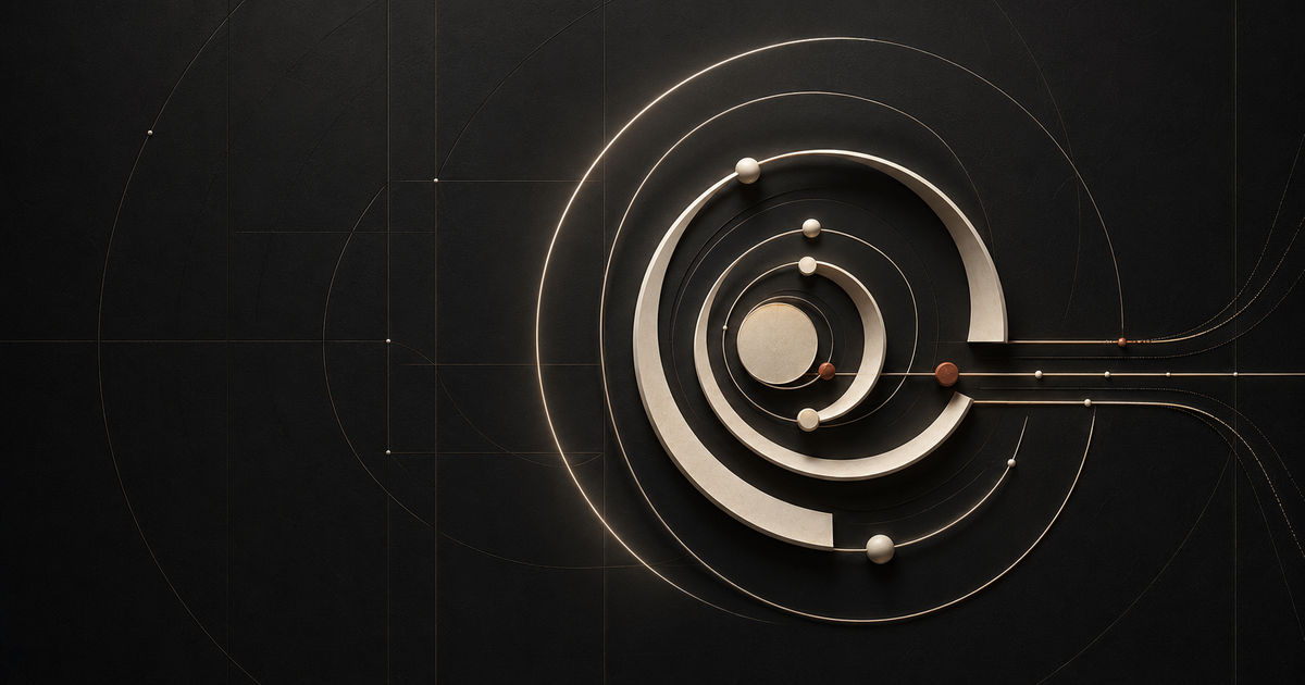 Abstract orbital architecture representing Graduate route status, family and onward planning